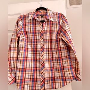 Talbots button down plaid shirt